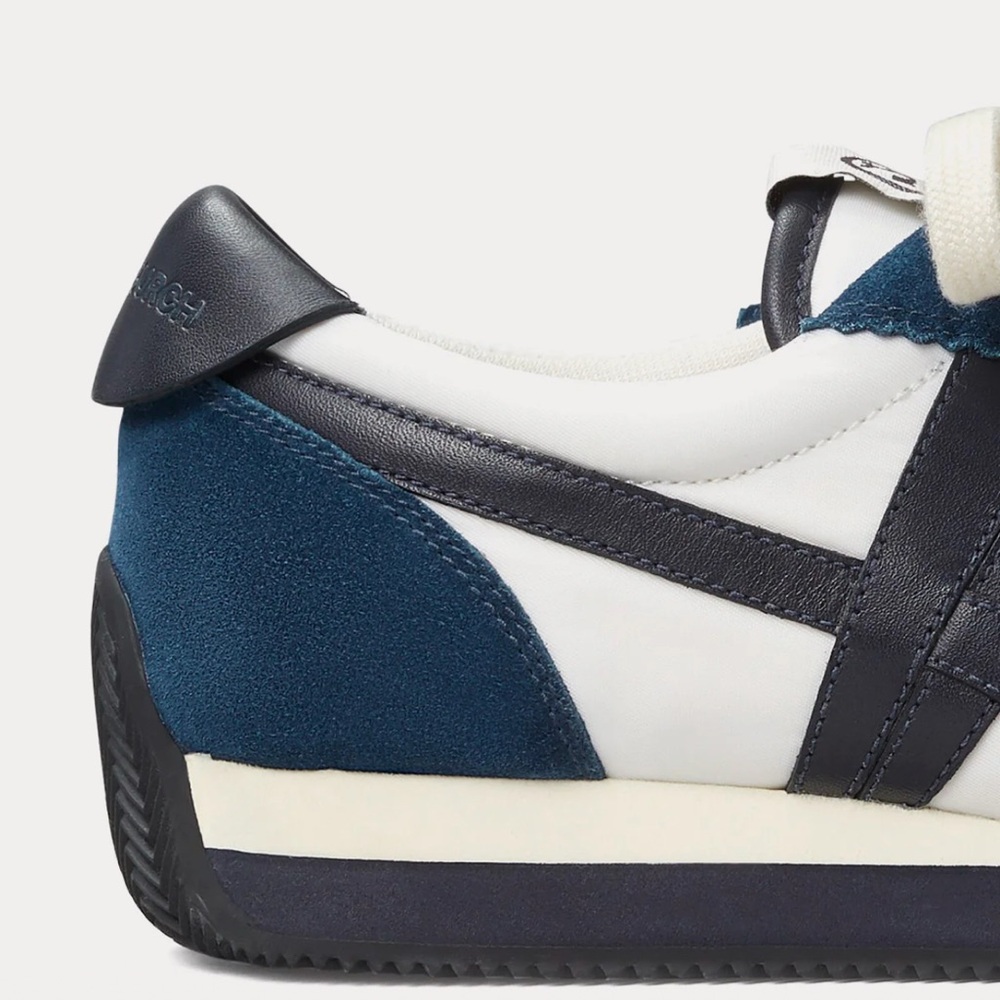 Tory Burch Navy and White Suede-Trim Sneakers - Picture 4 of 16